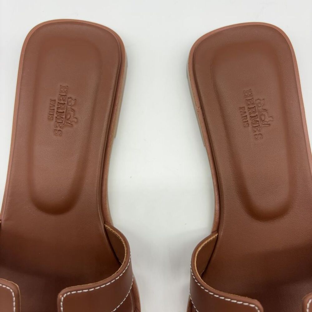 Hermès Sandals Brown Leather - Picture 3 of 7